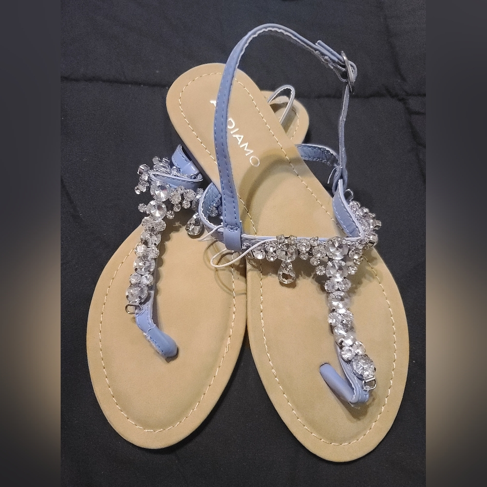 Blue and Silver Women's Sandals